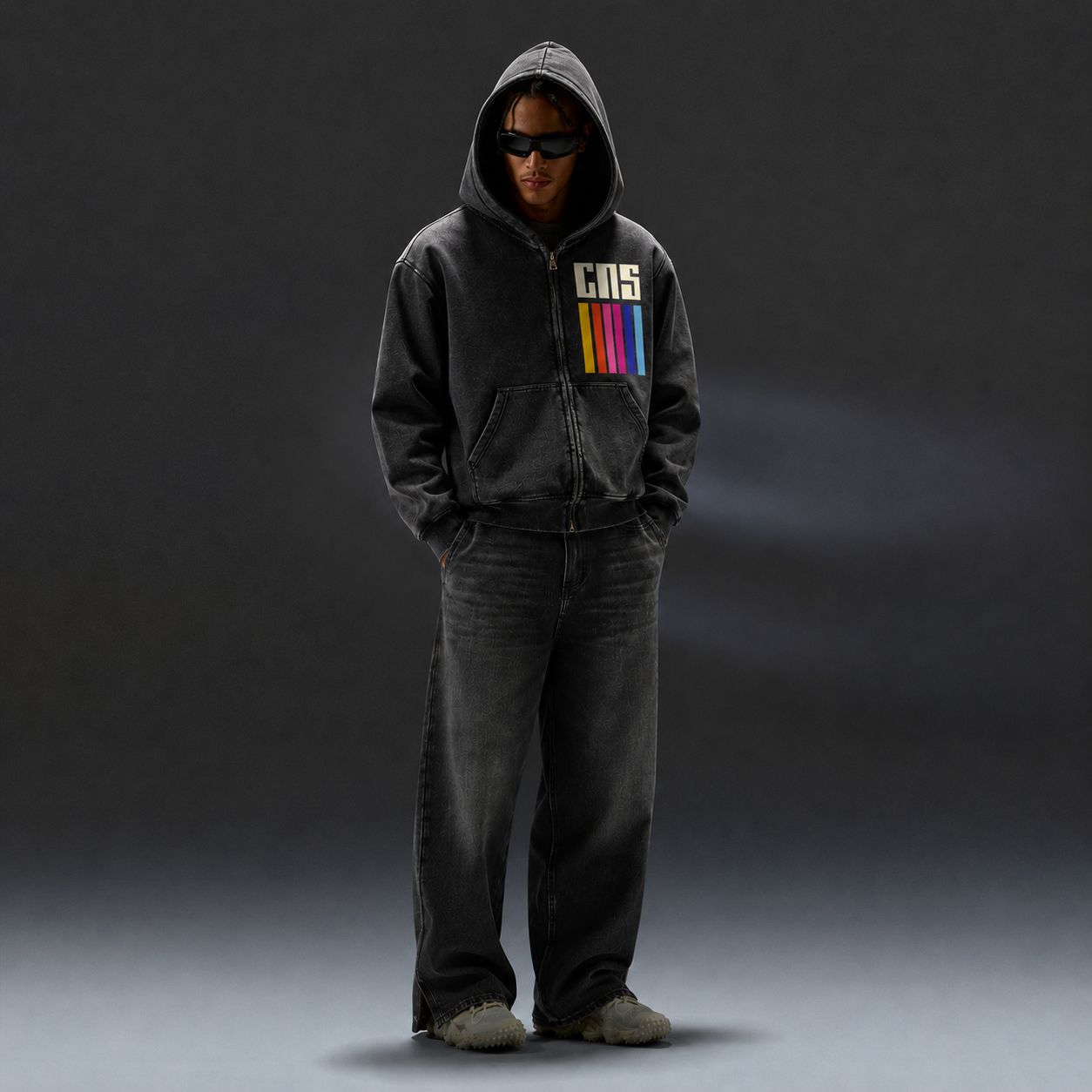 CNS - Zip-Through Boxy Fleece Hoodie