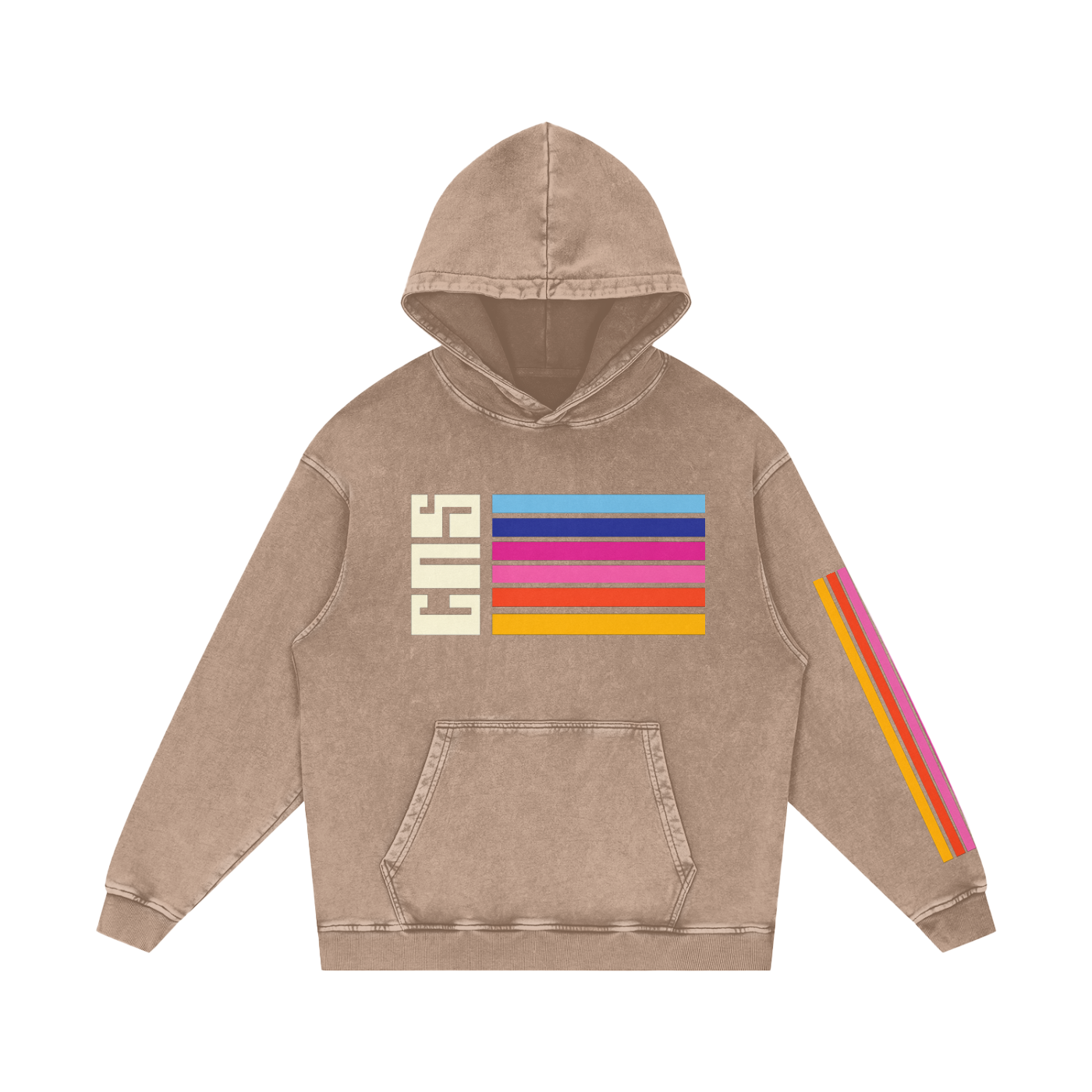 Snow Washed Loose Cotton Hoodie