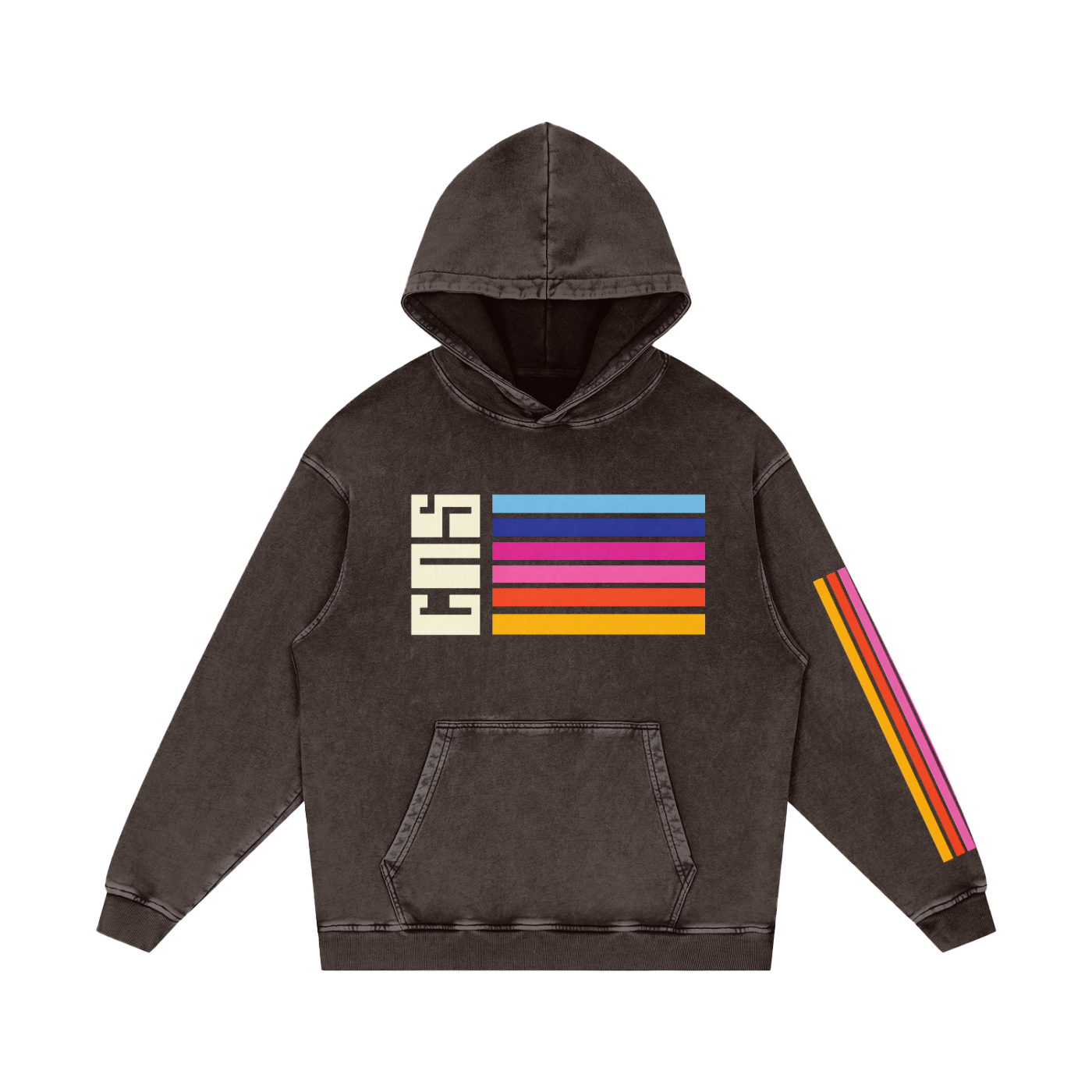 Snow Washed Loose Cotton Hoodie